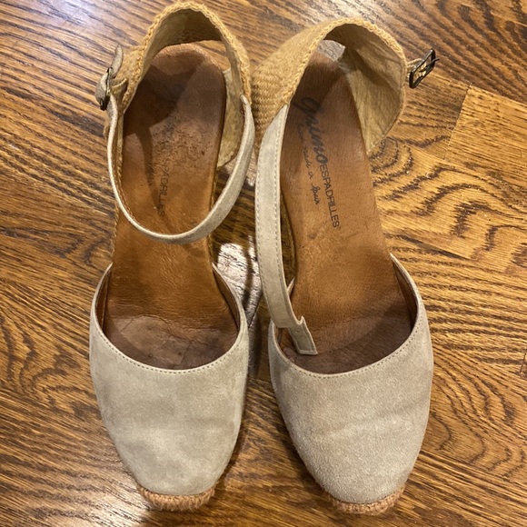 gaimo Shoes - Taino espadrilles mare in Spain taupe suede ankle strap sexy 39